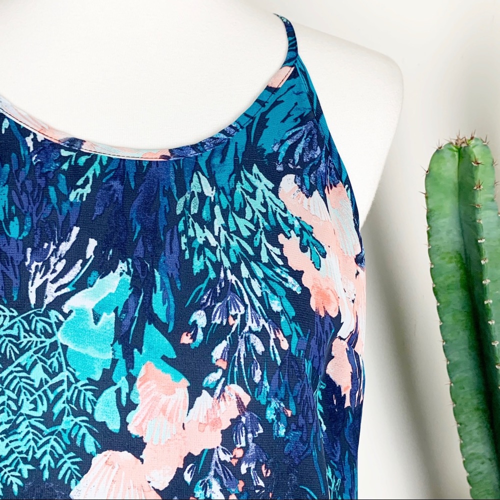 Old Navy | Tropical Print High Low Maxi Dress - Picture 5 of 7